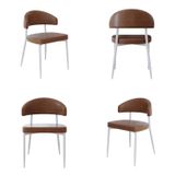 Cadeira Bless Fixa Com 4 Pés 55 X 52,5 X 77,5 Cm Com 4 Unidades Whisky/branco