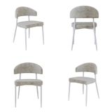 Cadeira Bless Fixa Com 4 Pés 55 X 52,5 X 77,5 Cm Com 4 Unidades Off White/branco