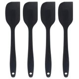 Espatula De Silicone Preta Grande Kit 04 Un