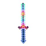 Brinquedo Espada Pixel Minecraft 58cm Som E Luz Azul N26