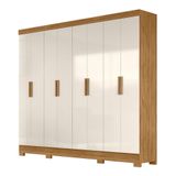 Guarda Roupa Grande De Casal 236x212cm Diplomata Moval Freijó Off White