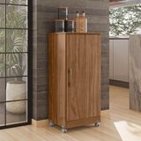 Armário Multiuso Baixo Com Rodizios 49x102cm Lirio Moval Naturale