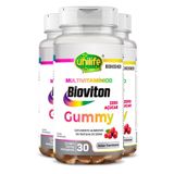 Kit 3 Gummy Multivitamínico Sabor Framboesa Unilife 30 Gomas