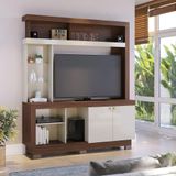 Estante 160 Cm Para Tv 50&#39; Valença Nogueira Real Off White Colibri