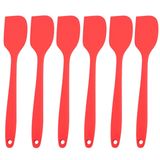 Espatula De Silicone Vermela Grande Kit 06 Un