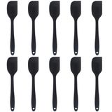 Espatula De Silicone Preta Grande Kit 10 Un