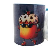 Super Caneca Colher Azul Autista Que Ama Chocotone Chaveiro
