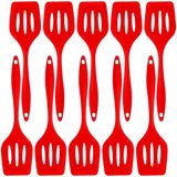 Espatula De Silicone Vazada Vermelha Grande Kit 10 Un