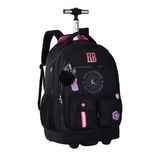 Mochila Carrinho Rebecca Bonbon Bolsa Escolar Feminina Preto
