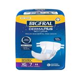 Fralda Descartável Adulto Bigfral Derma Plus Noturna Tamanho Xg - 8 Pacote Com 7 Fraldas - Total 56 Tiras