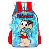 Mochila De Costas Escolar Infantil Mônica Magali Chaveiro