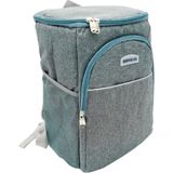 Mochila Térmica Cooler 18 Litros Impermeável Portátil Quente Frio Com Abridor De Garrafa Cinza