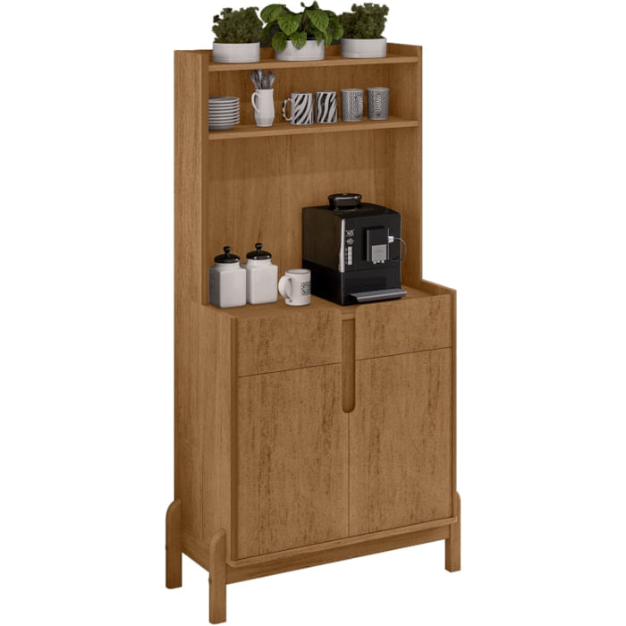 Aparador Cantinho Cafe 50525 2 Portas 81cm Cedro Dcasa