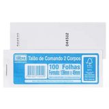 40 Unidades Talão De Comando 2 Corpos 100 Folhas Tilibra - 40un