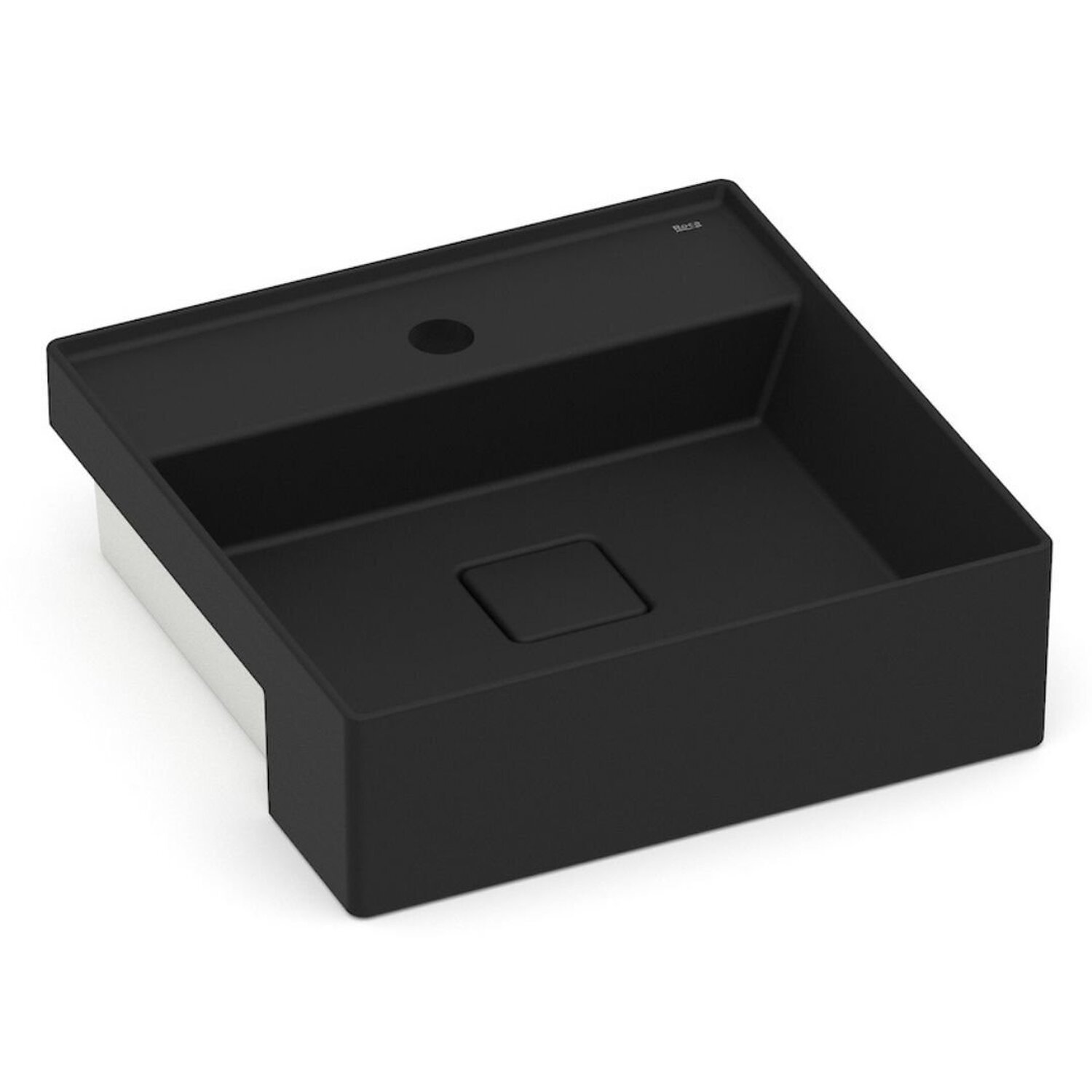 Cuba De Semi Encaixe 40x40cm Com Mesa T10 Roca Matte Black