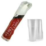 Copo Plástico Descartável Transparente Ps Verocopo 200ml Pct C/100un Copo Descart.200ml 100un Verocopo Pp Lei Verocopo