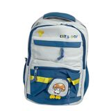 Mochila Escolar Grande Capacidade Para Estudante Feminina Impermeável Azul