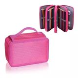 Estojo Escolar Grande Com 4 Compartimentos Divisorias Estojo Para Lápis De Cor Canetas Apontador Pink