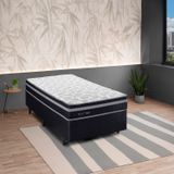 Colchão Molas Ensacadas Miami Solteiro 88cm Preto / Branco