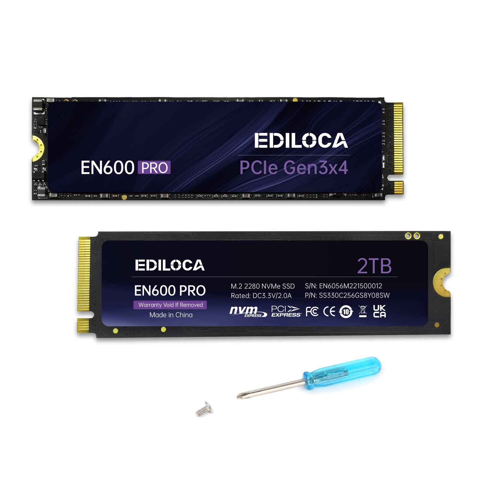 新品未開封 NVMe SSD 2TB PCIe4.0 M.2 EDILOCA Unidade De Estado Sólido Interna Ediloca En600 Pro 2tb Nvme M.2