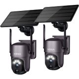 Câmera De Segurança Xega 2 Pack Wireless Outdoor 2k 360° Ptz