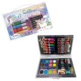 Kit Escolar Infantil Maleta Estojo Pintura Canetinhas 42 Pçs