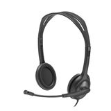 Fone De Ouvido Logitech H111 Estéreo Com Conector De 3,5 Mm De Áudio Preto