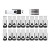 Unidades Flash Ablaze De 4 Gb Usb 2.0, Pacote Com 20 Unidades Com Cordões