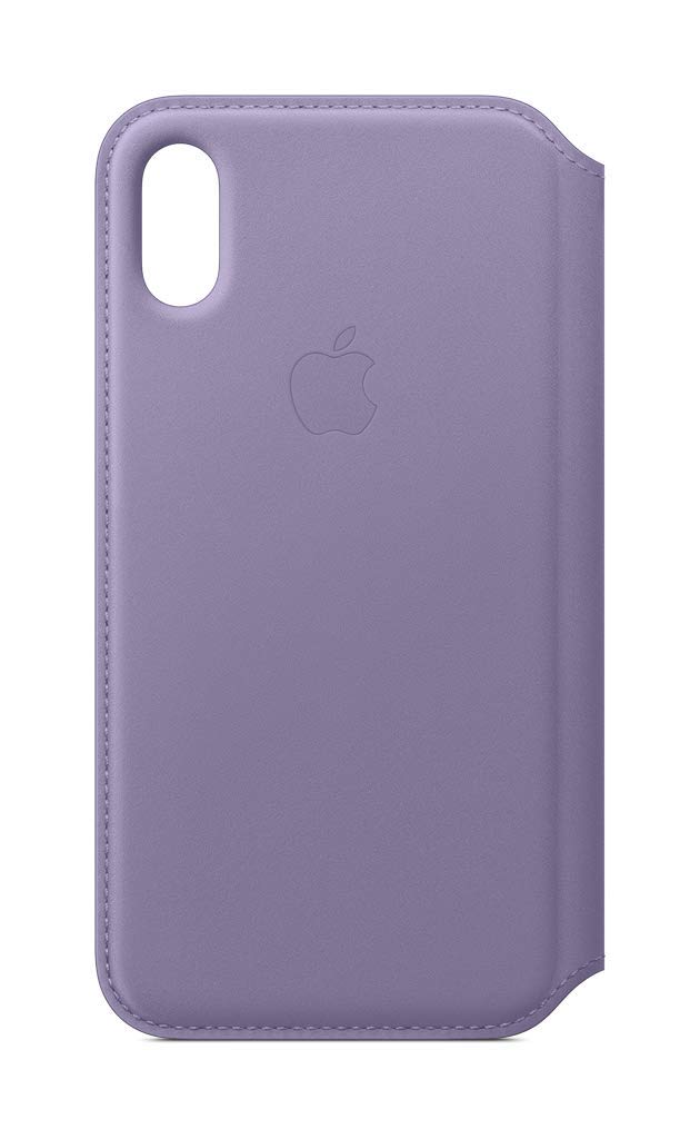 Capa Folio Em Couro Para Iphone Xs Apple Lilac