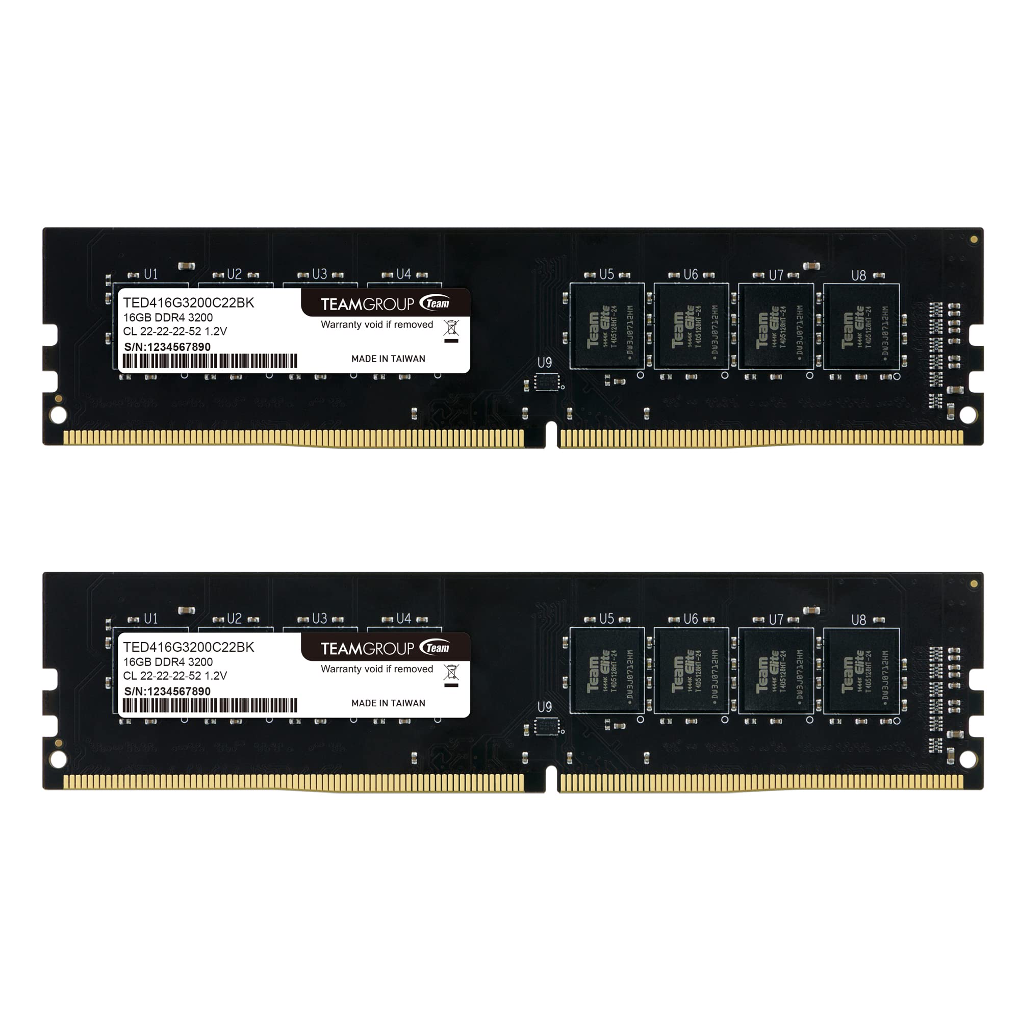 DDR4 32GB(16GB×2) 3200 TEAMGROUP Elite Memória Ram Teamgroup Elite Ddr4 32 Gb (2 X 16 Gb) 3200 Mhz