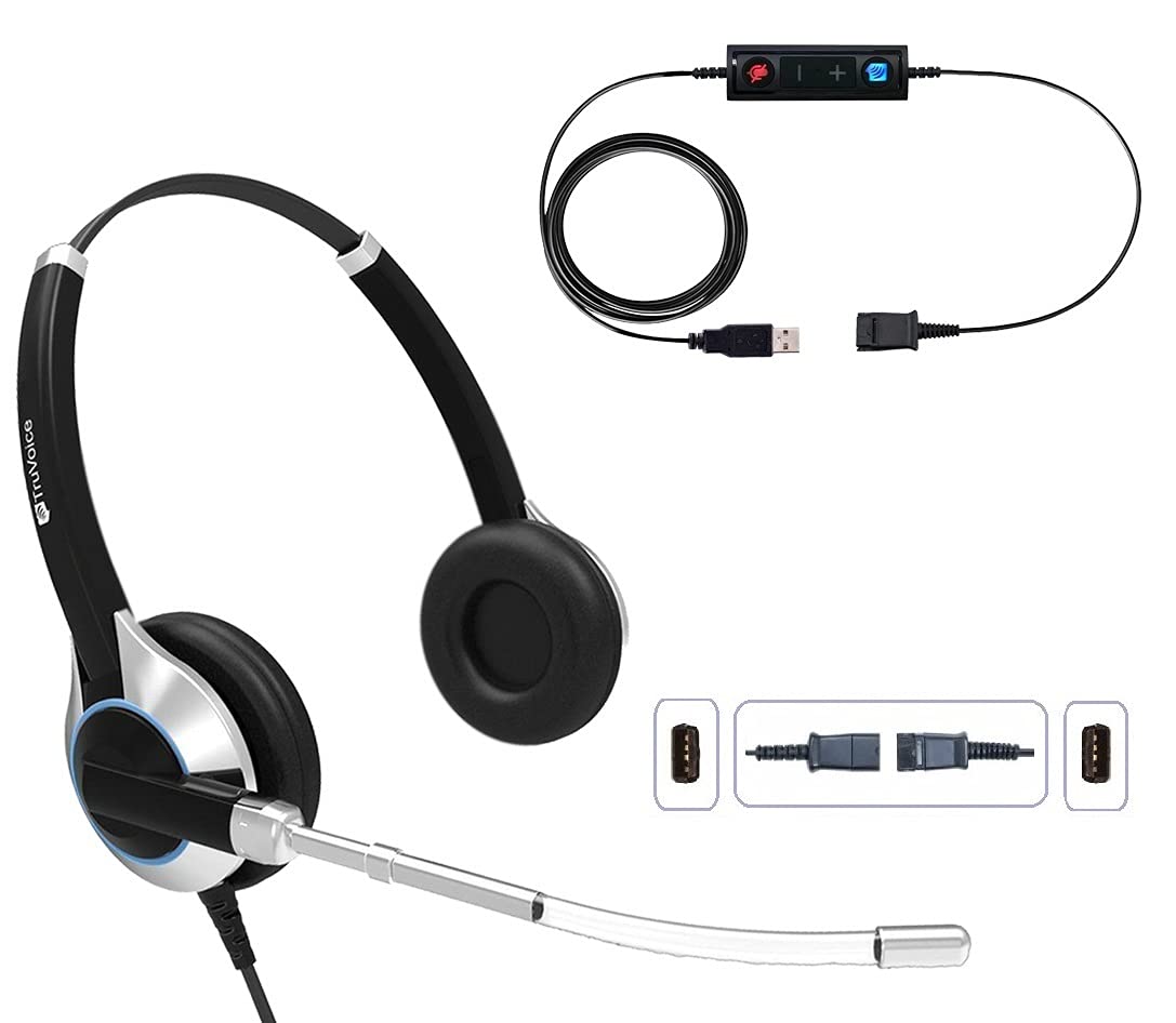 Fone De Ouvido Truvoice Hd-350 Usb Deluxe Para Escritório Ou Call Center