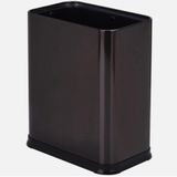 Lixeira 10l Sem Tampa Inox Preta Cesto Luxo Black