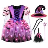 Fantasia Spooktacular Creations Kid Witch Com Luz Para Menina