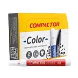 Marcador Color Avulso Vermelho Compactor - Embalagem Com 12 Unidades