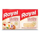 Gelatina Em Pó Royal Sem Sabor Incolor 24g Display Com 48 Unidades