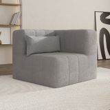 Sofá De Canto Modular De Espuma Easybox Cabecasa Madeiramadeira Cinza Claro