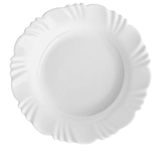 Conjunto de Pratos Fundos Nadir Vidro Branco Opaline Pétala 24 peças
