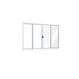 Janela de Correr Alumínio 4 Folhas Riobras 100cm x 120cm Branco