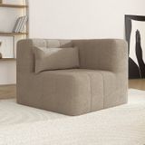 Sofá De Canto Modular De Espuma Easybox Cabecasa Madeiramadeira Taupe
