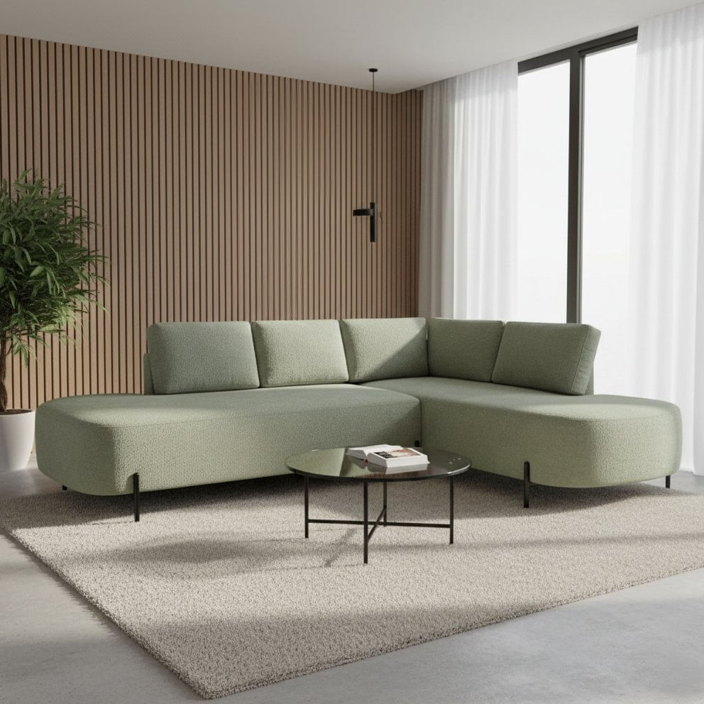 Sofá De Canto Luna Orgânico 265 Cm Verde