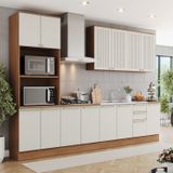 Cozinha Completa 6 Peças Com Torre Quente Yasmin Espresso Móveis Nature/areia