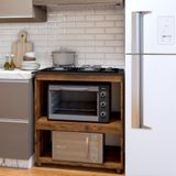Balcão Para Cooktop 4 Bocas 2 Nichos Para Forno Turim Kaiki Móveis Ypê