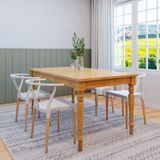 Conjunto Mesa Madeira Maciça 4 Cadeiras Wishbone Amarílis Yescasa Espresso Móveis