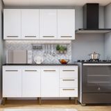 Cozinha Completa 7 Portas 3 Gavetas Atenas Branco