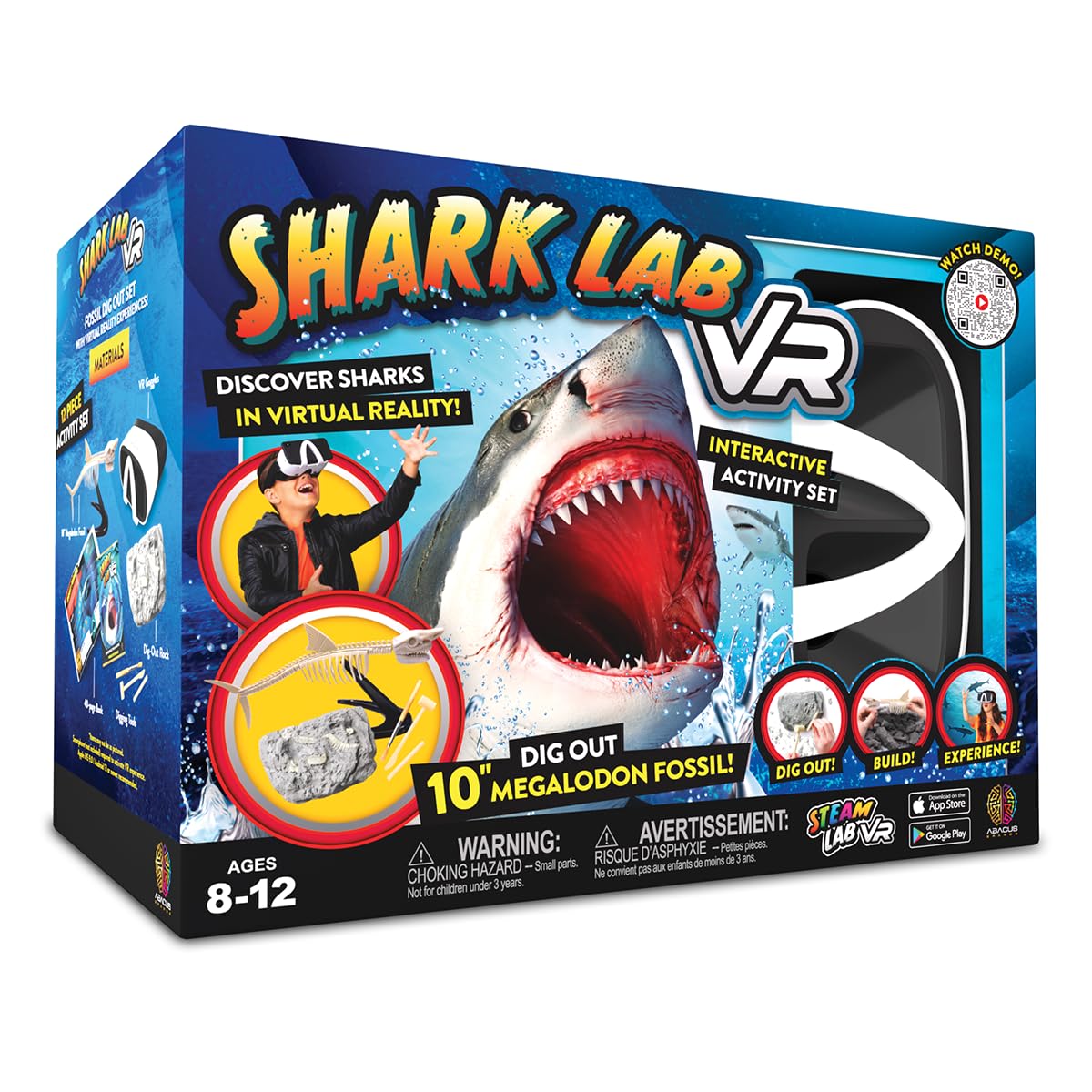 Conjunto De Atividades Abacus Brands Steam Shark Lab Vr Com Óculos