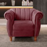 Poltrona Realeza Chesterfield Cadeira Vintage Decoração Retrô Bordô