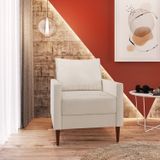 Poltrona Para Sala De Estar Br 0,8 1 Ass 0,55 Fideris Off White