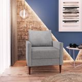 Poltrona Para Sala De Estar Br 0,8 1 Ass 0,55 Fideris Cinza