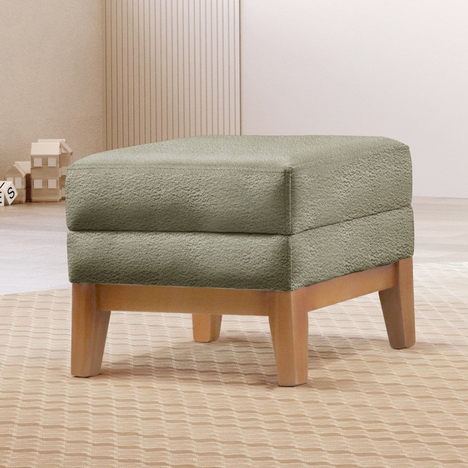 Um Puff Áquila Versátil E Estilosa Verde