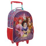 Mochila Escolar Infantil Princesas Disney Mala Rodinha